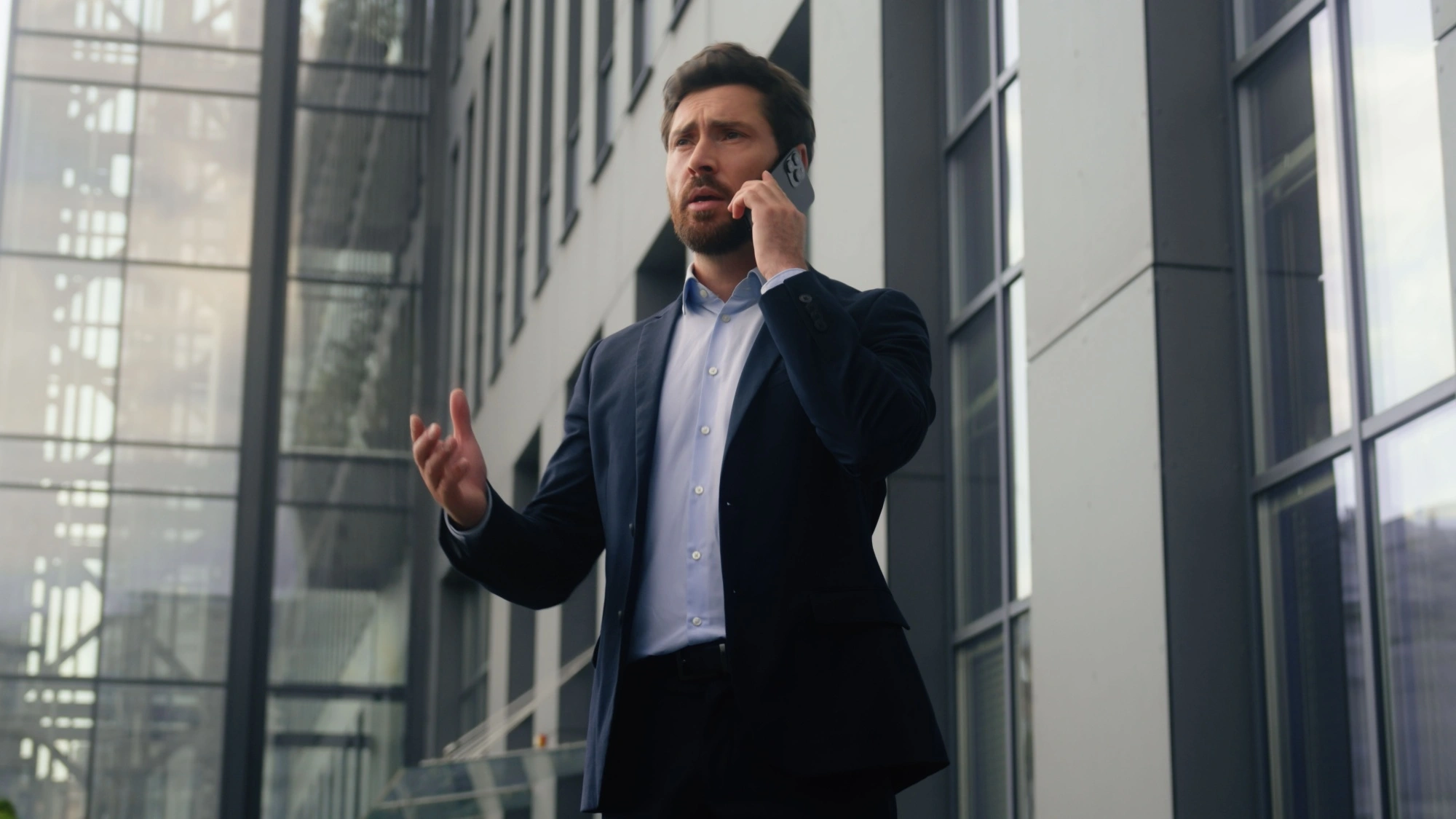 Man on the phone, finding out his attorney is dishonest